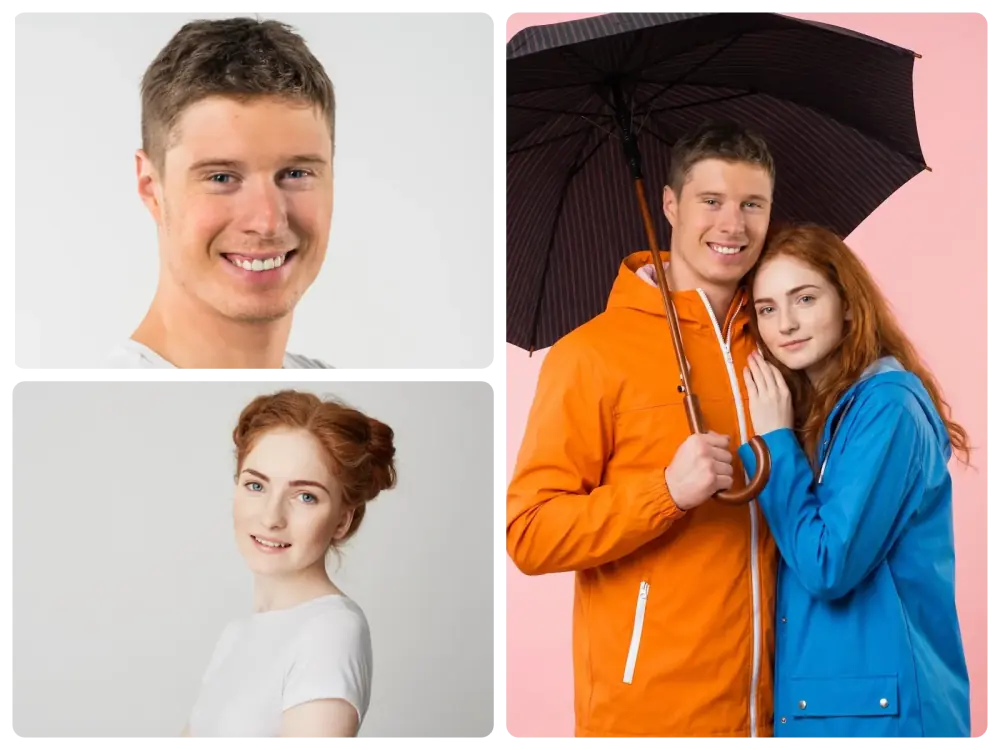 Два лица на одном фото